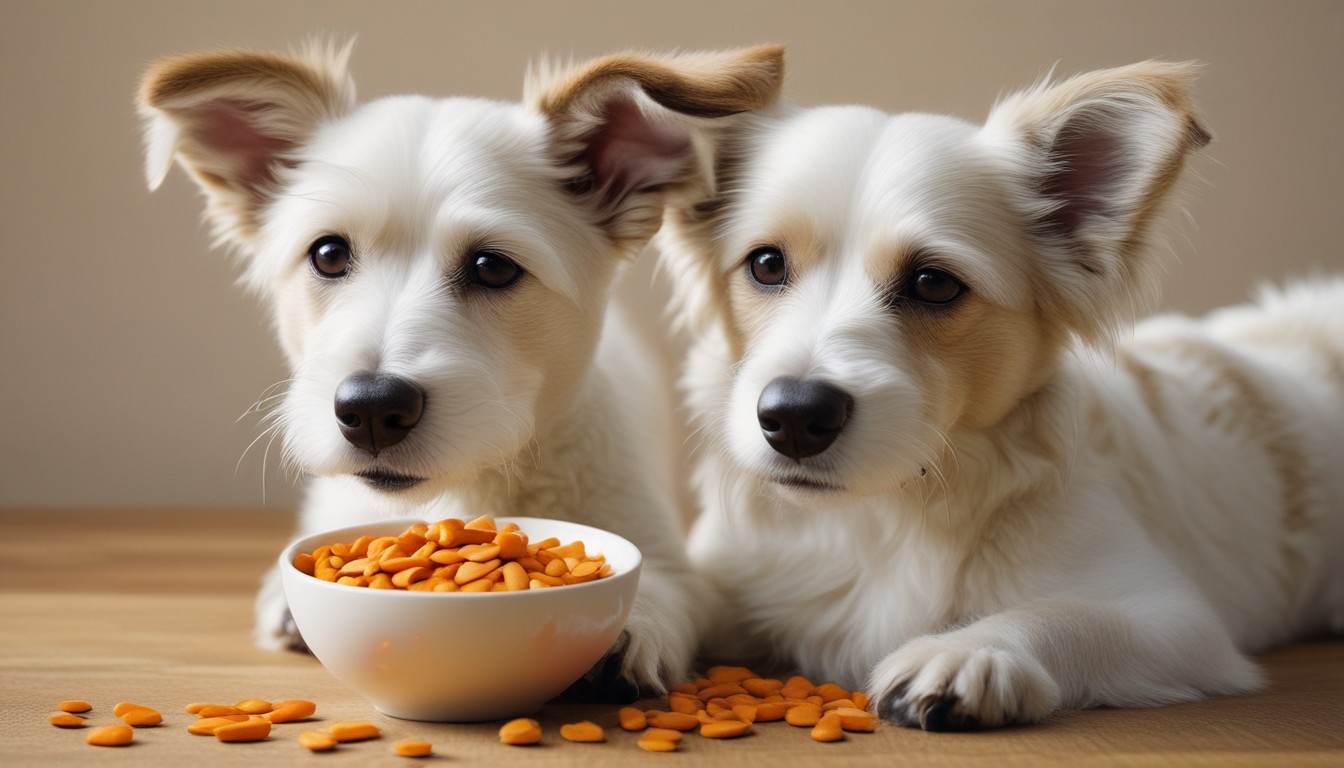 A Happy Dog Next To A Bowl Of Pumpkin Seeds